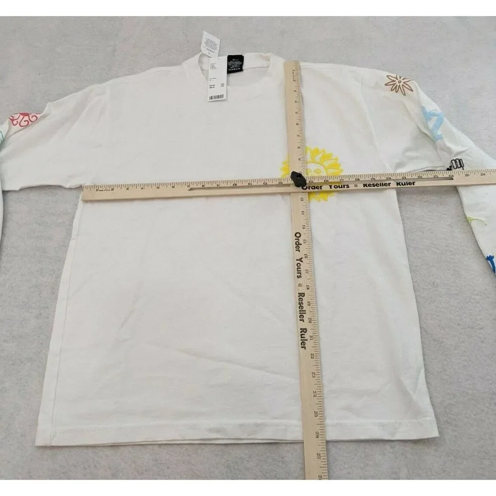Obey Social Justice Peace Equality Long Sleeve T-shirt Small White Crew Neck NWT - Picture 7 of 7